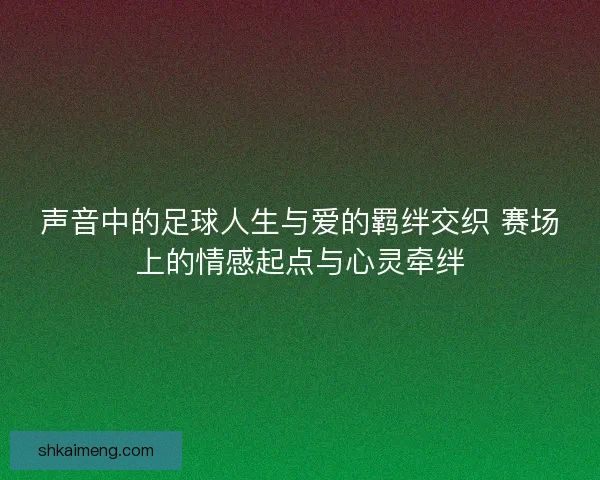声音中的足球人生与爱的羁绊交织 赛场上的情感起点与心灵牵绊